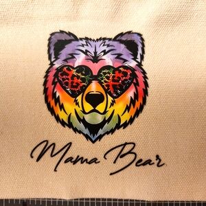 Colorful Mama Bear Makeup Tote Bag